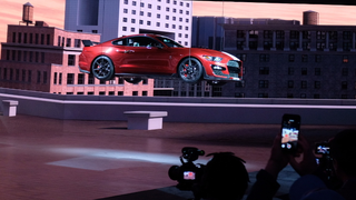 A 2020 Ford Mustang Shelby GT500 Is Still Hanging From the Ceiling at the Detroit Auto Show
